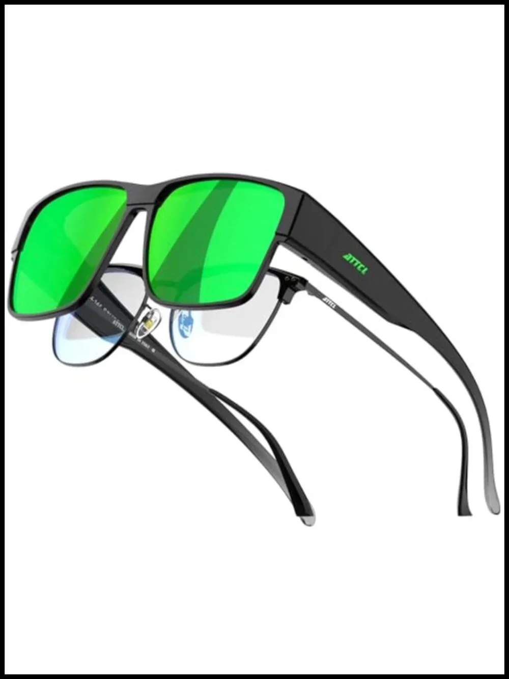 Polarized Fit Over Sunglasses UV400 Square Oversized for Driving Fishing